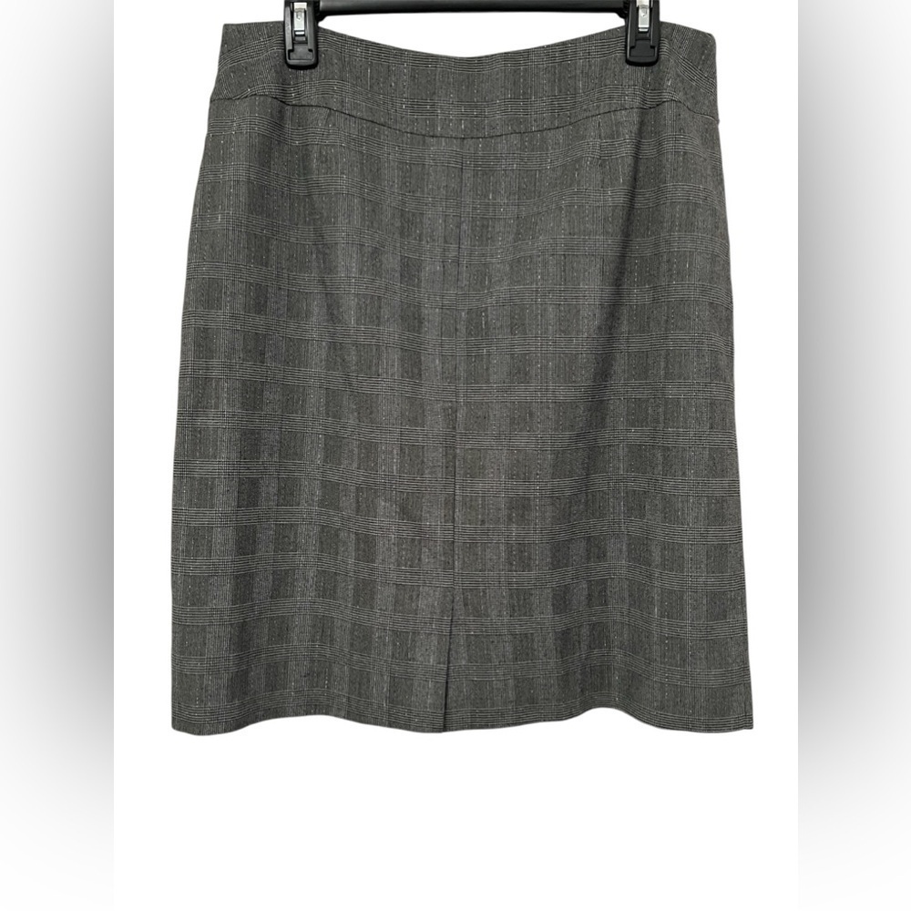 Pencil Skirt Grey Silver Back Split Zip Closure Women’s Size 14
